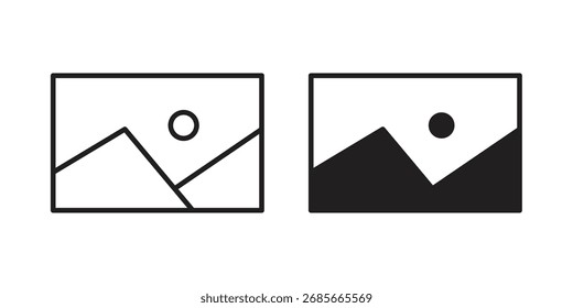 Picture icon simple vector symbol