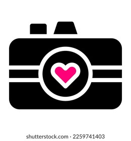 icono de imagen elemento vectorial de ilustración de color rosa negro sólido y símbolo perfecto. Signo de icono de la colección moderna para la web.