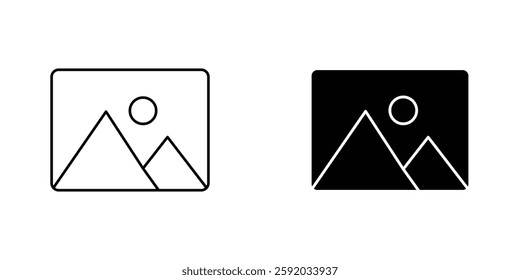 Picture icon symbol collection on white background.