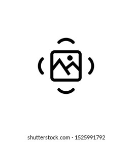 Picture icon symbol template black color editable. Simple logo vector illustration for graphic and web design.