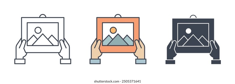 Picture icon symbol vector illustration isolated on white background