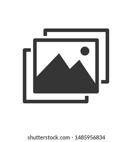 Picture icon template color editable. Picture symbol vector sign isolated on white background.