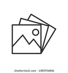 Picture icon template color editable. Picture symbol vector sign isolated on white background.
