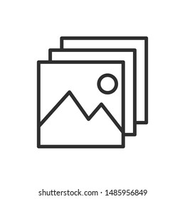 Picture icon template color editable. Picture symbol vector sign isolated on white background.