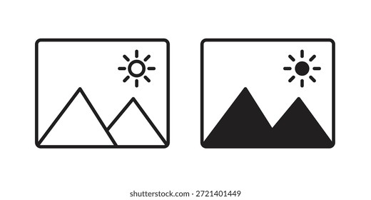 Ícone de imagem do modelo. Conjunto de gráficos vetoriais de ícones