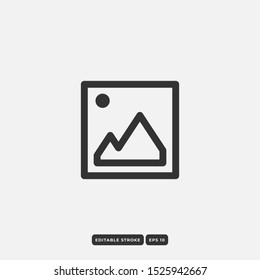 Picture Icon in trendy flat style isolated on grey background. Picture symbol for your web site design, logo, app, UI. Vector illustration, EPS10.