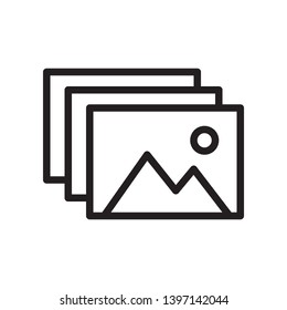 Picture icon in trendy outline style design. Vector graphic illustration. Image symbol for website design, logo, app, and ui. Editable vector stroke.Pixel perfect. EPS 10.