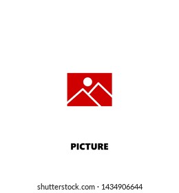 picture icon. picture vector design. sign design. red color