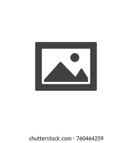 Picture icon vector, filled flat sign, solid pictogram isolated on white. Landscape photo symbol, logo illustration.