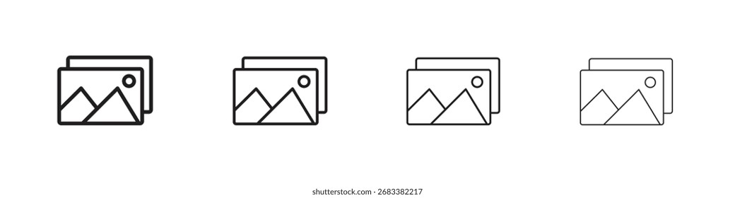 Picture icon vector graphics. black style vector icons
