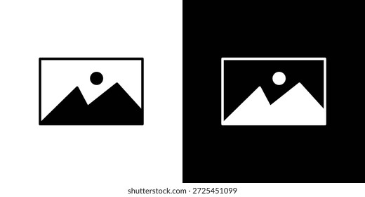 Vektorgrafiken des Bildsymbols. gefülltes Vektorzeichen, Symbolgrafik.