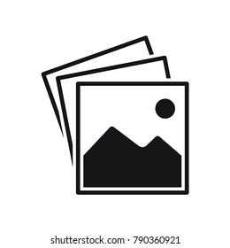 picture icon vector, image symbol, simple flat vector illustration 