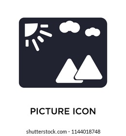 Picture icon vector isolated on white background for your web and mobile app design, Picture logo concept
