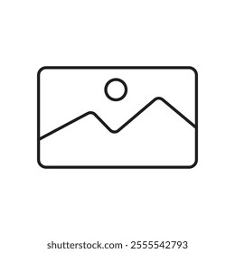 Picture icon vector isolated on white background.