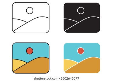 Picture icon vector isolated on white background. Picture vector icon. photo gallery icon vector . 