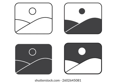 Picture icon vector isolated on white background. Picture vector icon. photo gallery icon vector . 