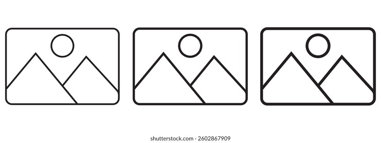 Picture icon vector isolated on white background. Picture vector icon. photo gallery icon vector