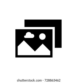 picture icon vector isolated on white background