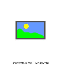 icono de imagen vectorial blanco aislado