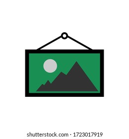 picture icon vector isolated white