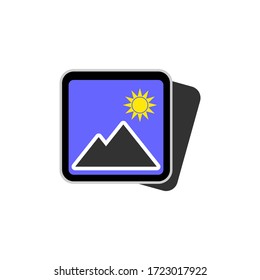 picture icon vector isolated white