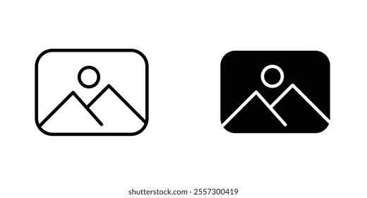 Picture Icon vector. liner and flat style icons set.