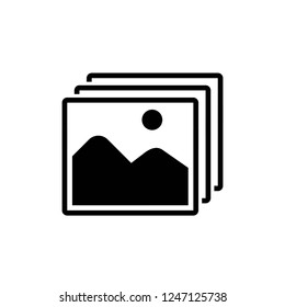 picture icon vector on white background