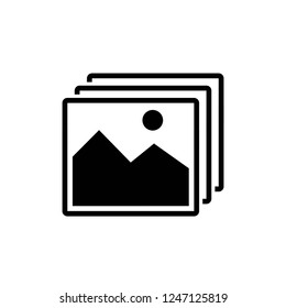 picture icon vector on white background
