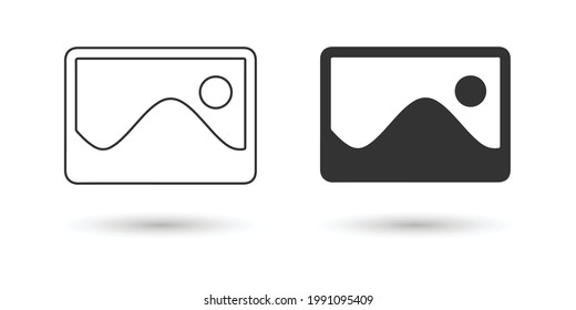 Picture icon vector. photo gallery icon symbol