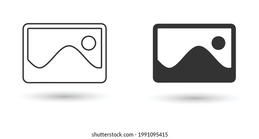 Picture icon vector. photo gallery icon symbol
