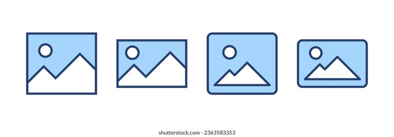 Picture icon vector. photo gallery sign and symbol. image icon