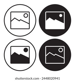 Picture icon vector. photo gallery sign and symbol. image icon. gallery Icon. picture landscape icon symbol vector. on white background. eps10.