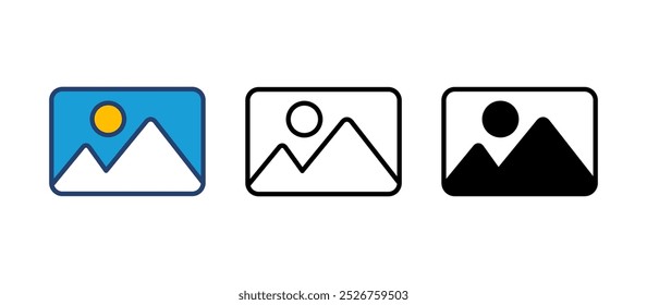 Picture icon vector. photo gallery icon symbol