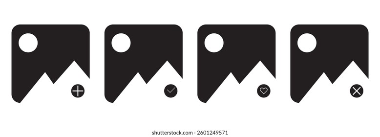 Picture icon vector. photo gallery icon symbol
