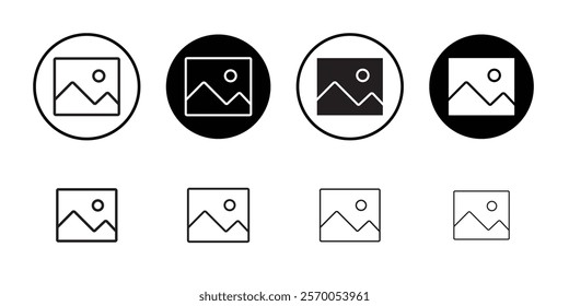 Picture icon Vector set outline