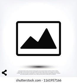 Picture icon vector , stock vector illustration flat design style