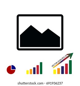 Picture icon vector , stock vector illustration flat design style