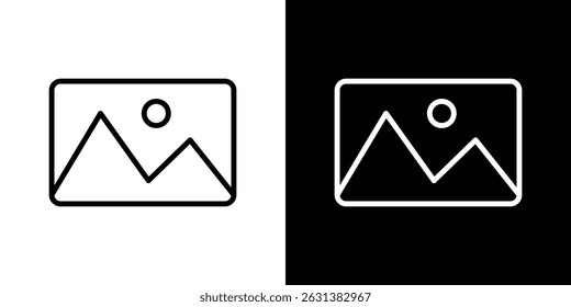 Picture icon vector for web, computer and mobile apps