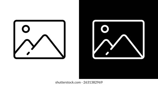 Picture icon vector for web, computer and mobile apps