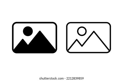Picture icon vector for web and mobile app. photo gallery sign and symbol. image icon