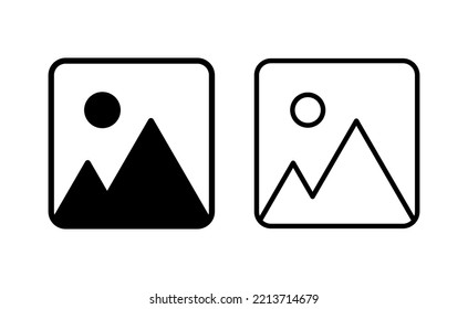 Picture icon vector for web and mobile app. photo gallery sign and symbol. image icon