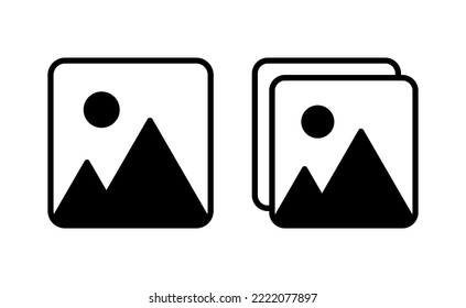 Picture icon vector for web and mobile app. photo gallery sign and symbol. image icon