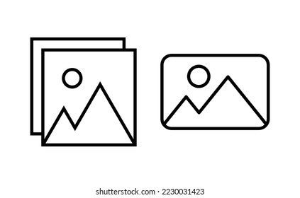 Bildsymbol-Vektorgrafik für Web- und Mobile-App. Foto-Galerie-Zeichen und Symbol. Bildsymbol