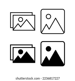 Picture icon vector for web and mobile app. photo gallery sign and symbol. image icon
