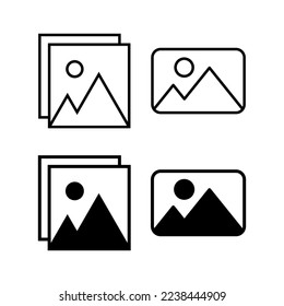 Picture icon vector for web and mobile app. photo gallery sign and symbol. image icon