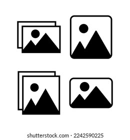 Picture icon vector for web and mobile app. photo gallery sign and symbol. image icon