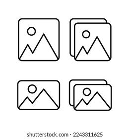 Picture icon vector for web and mobile app. photo gallery sign and symbol. image icon