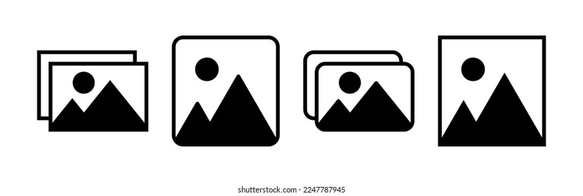 Icono de imagen vectorial para web y aplicación móvil. símbolo y signo de galería de fotos. icono de imagen