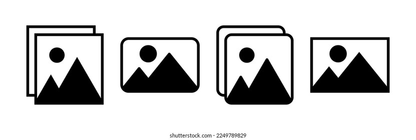 Picture icon vector for web and mobile app. photo gallery sign and symbol. image icon