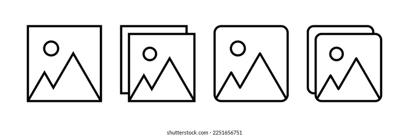 Picture icon vector for web and mobile app. photo gallery sign and symbol. image icon